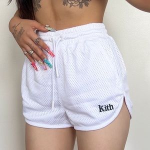 kith white shorts
